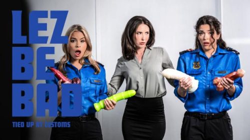 Tied Up At Customs – Casey Calvert, Victoria Voxxx & Nicole Aria