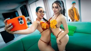 If We’re Nerdy Crafty Stepsisters, Why Do You Keep Staring At Our Autumn Bikinis – Madison Wilde & Penelope Kay